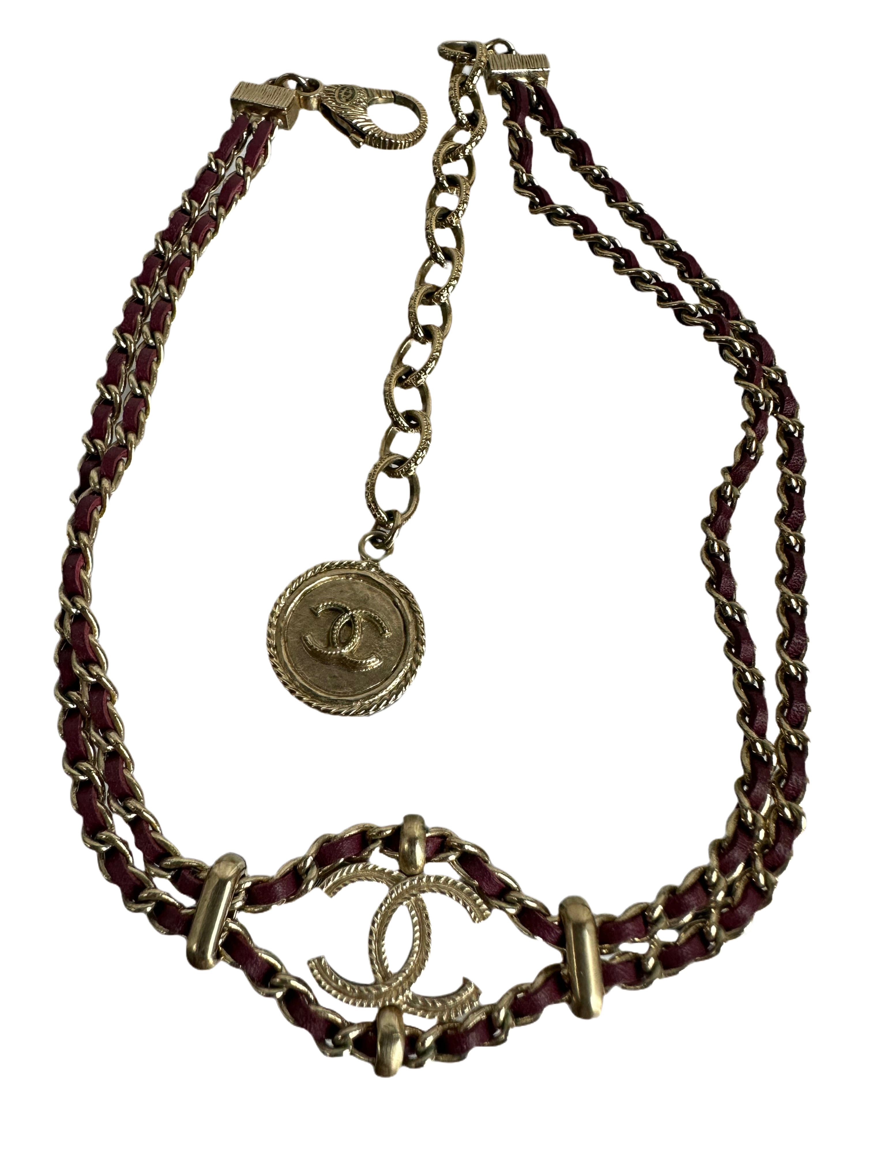 Chanel logo choker