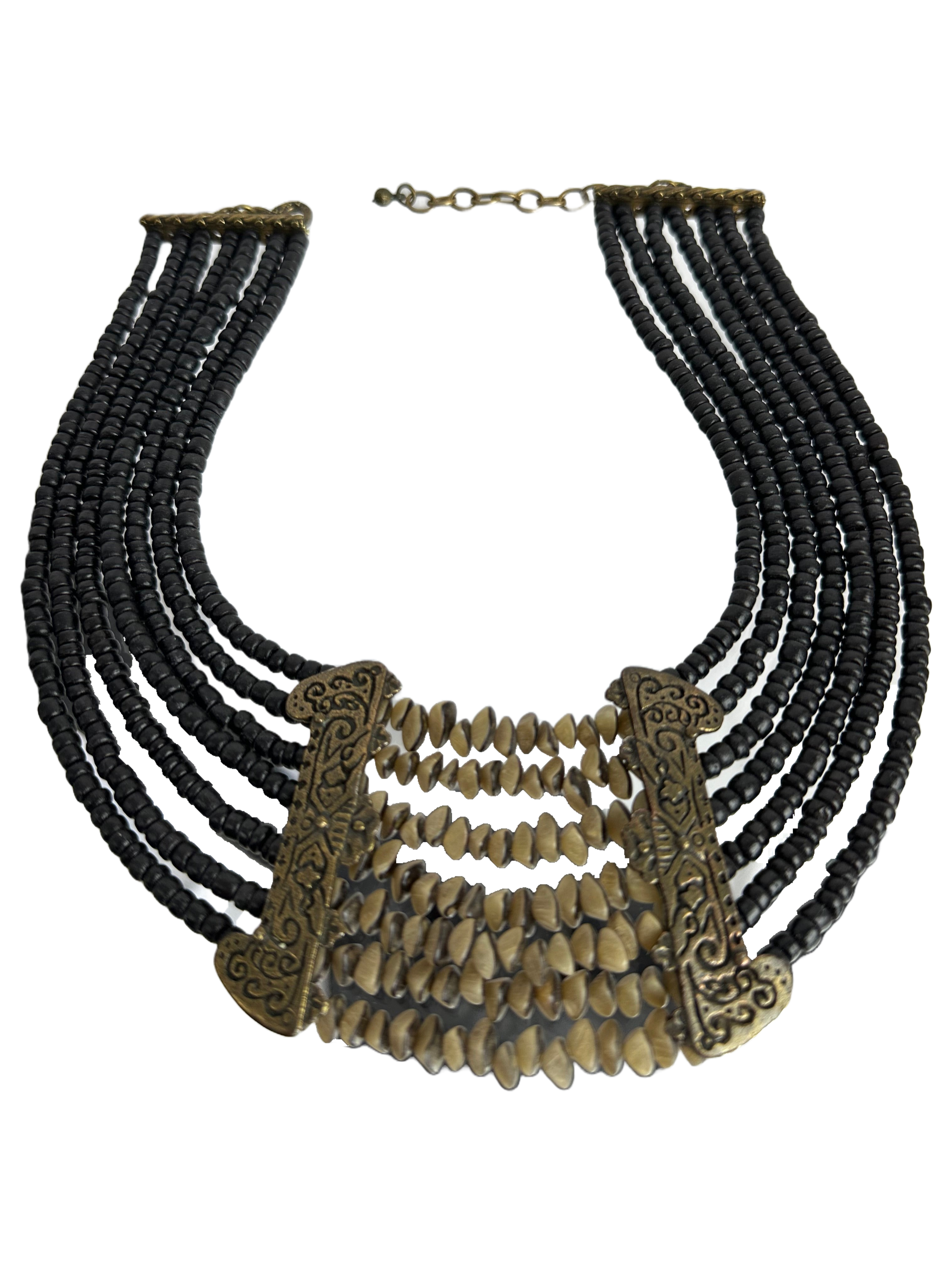 Cesaree vintage tribal necklace