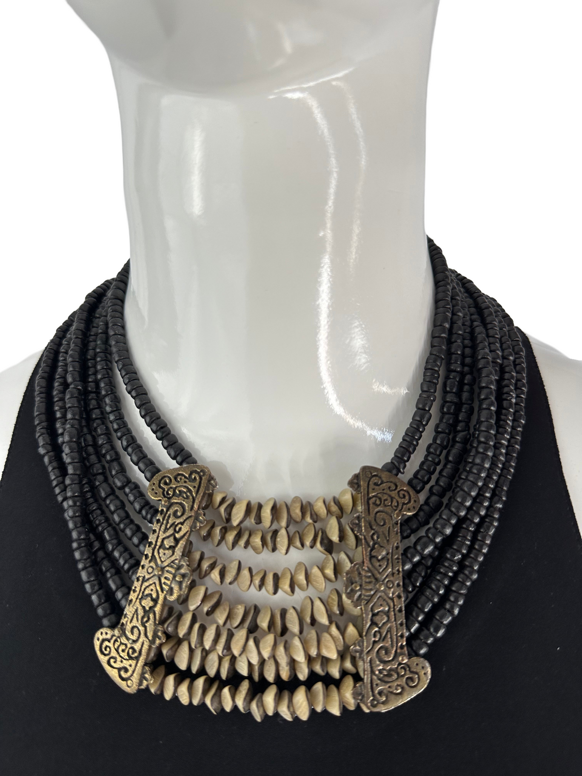 Cesaree vintage tribal necklace