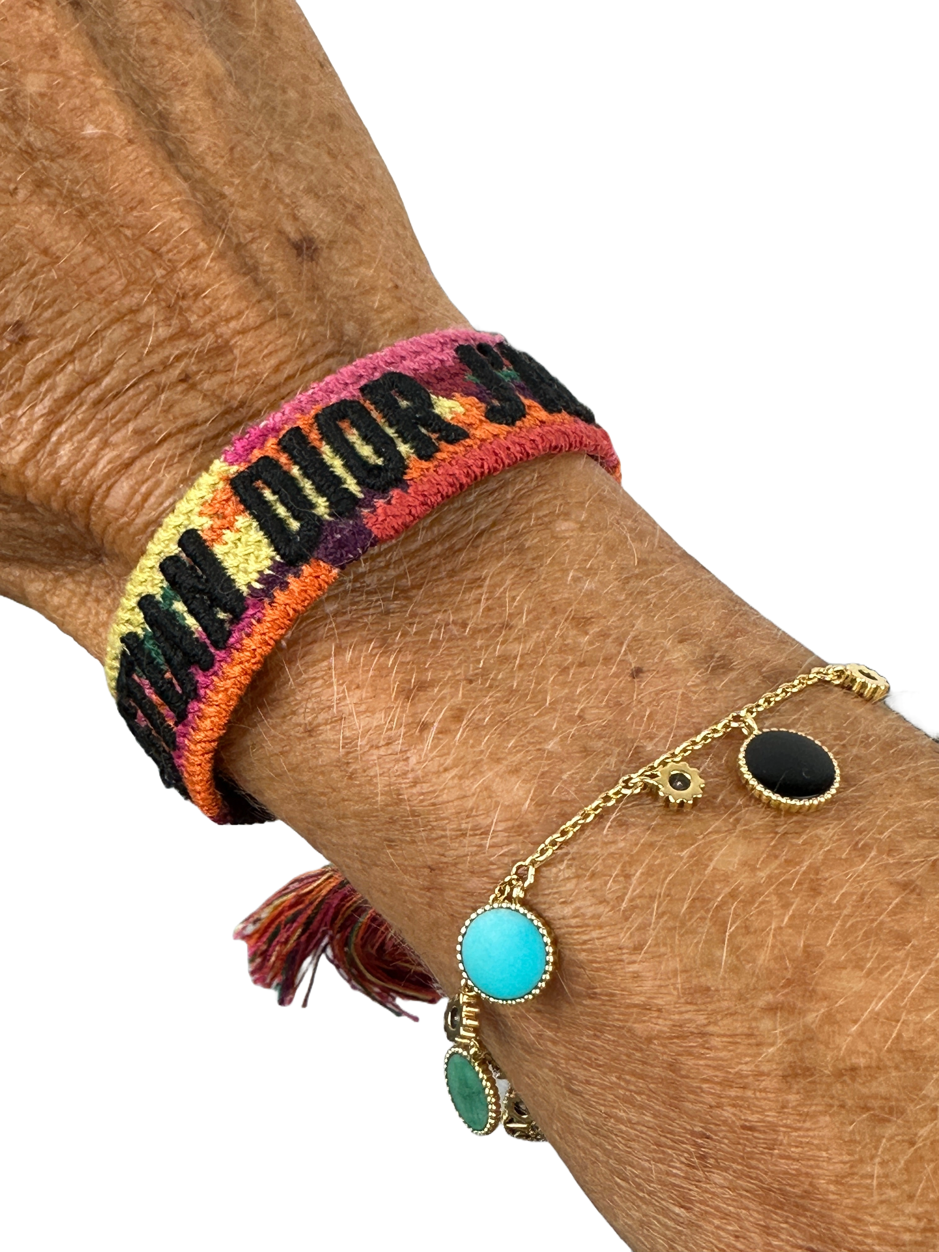 Multicolor J'adior cotton bracelet