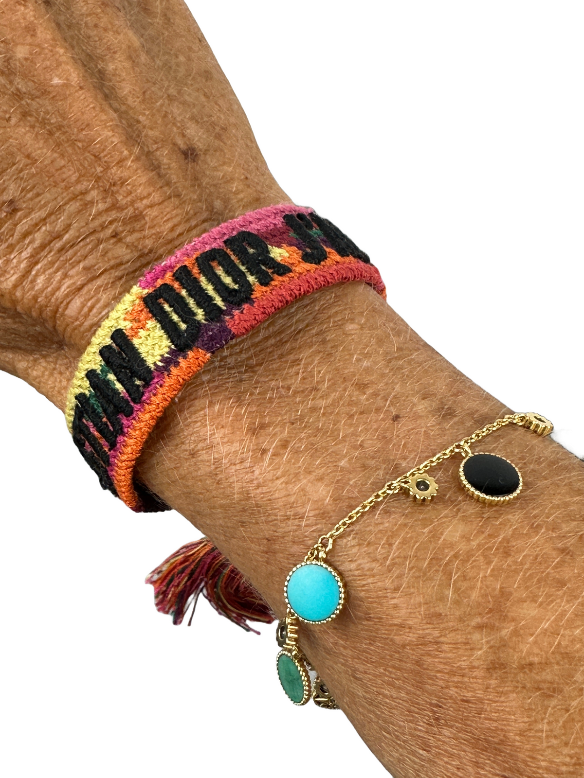 Multicolor J'adior cotton bracelet