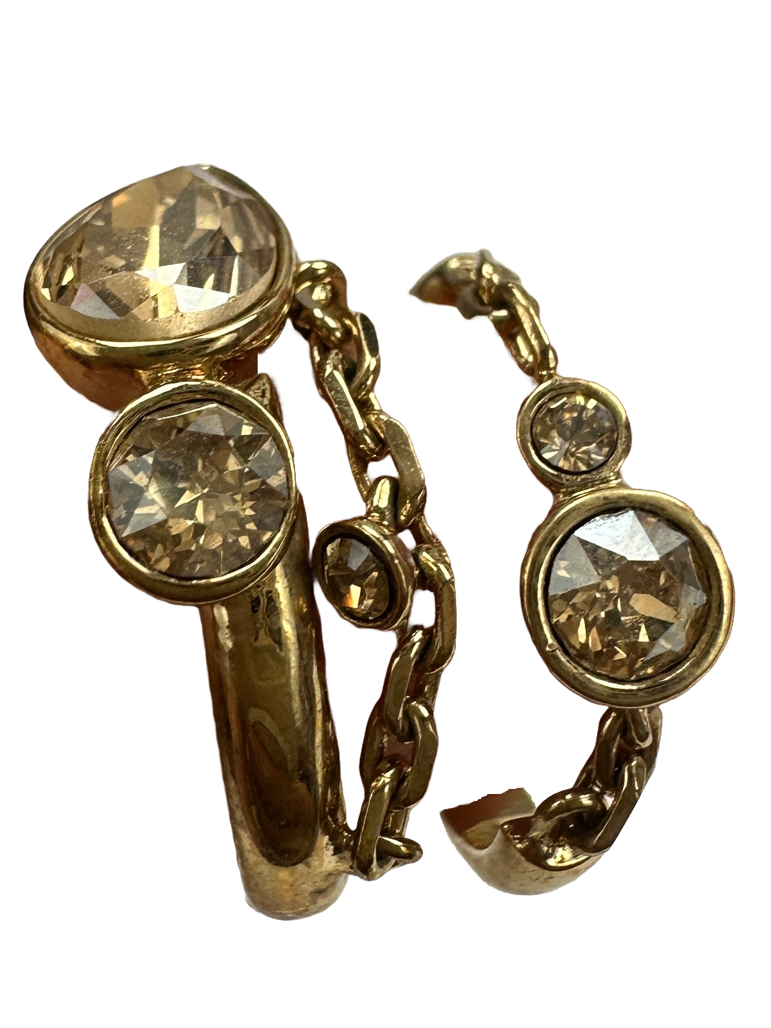 Dior double drop rings size S 49 & 50