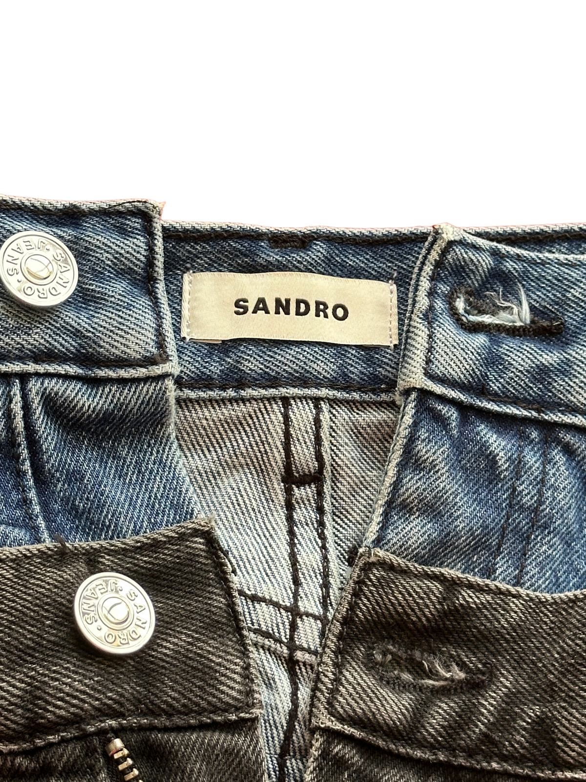 Sandro Black and Blue jean	- size 34