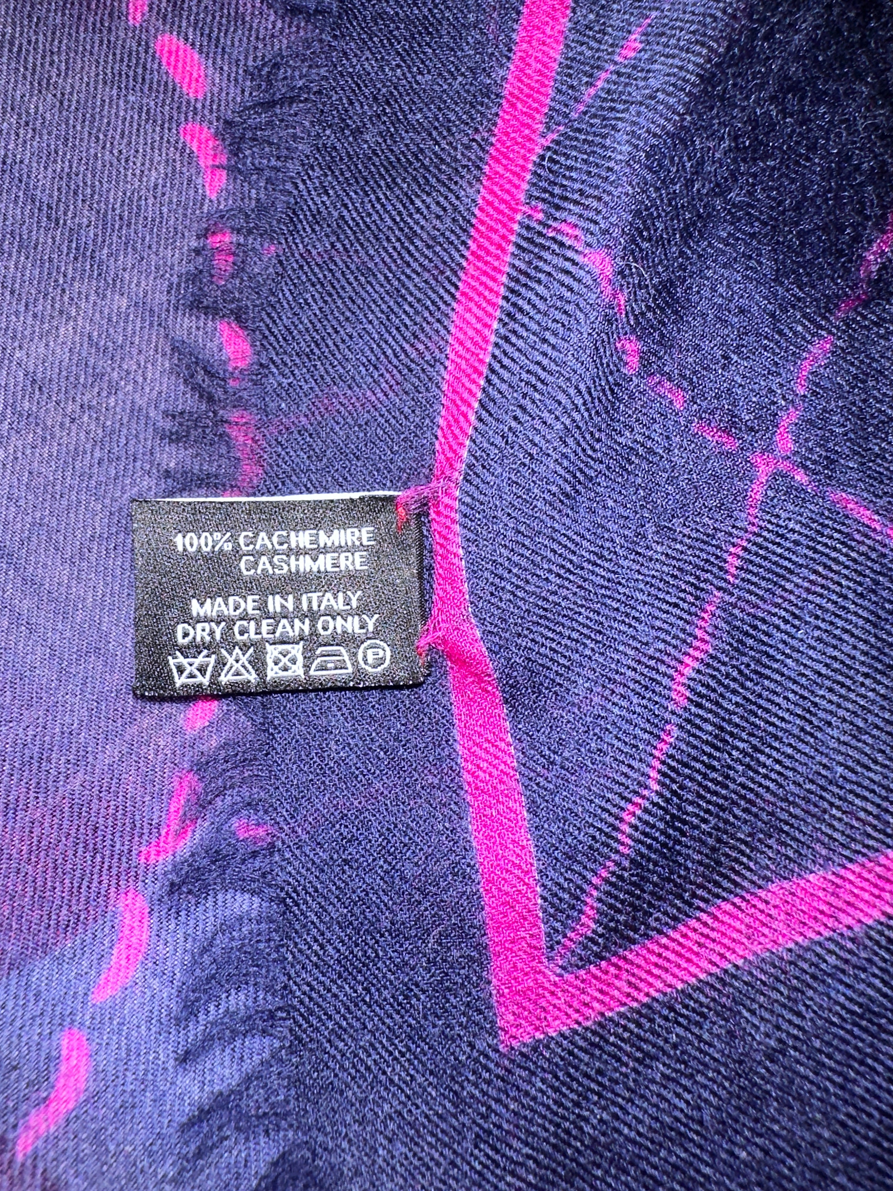 Chanel blue and pink scarf