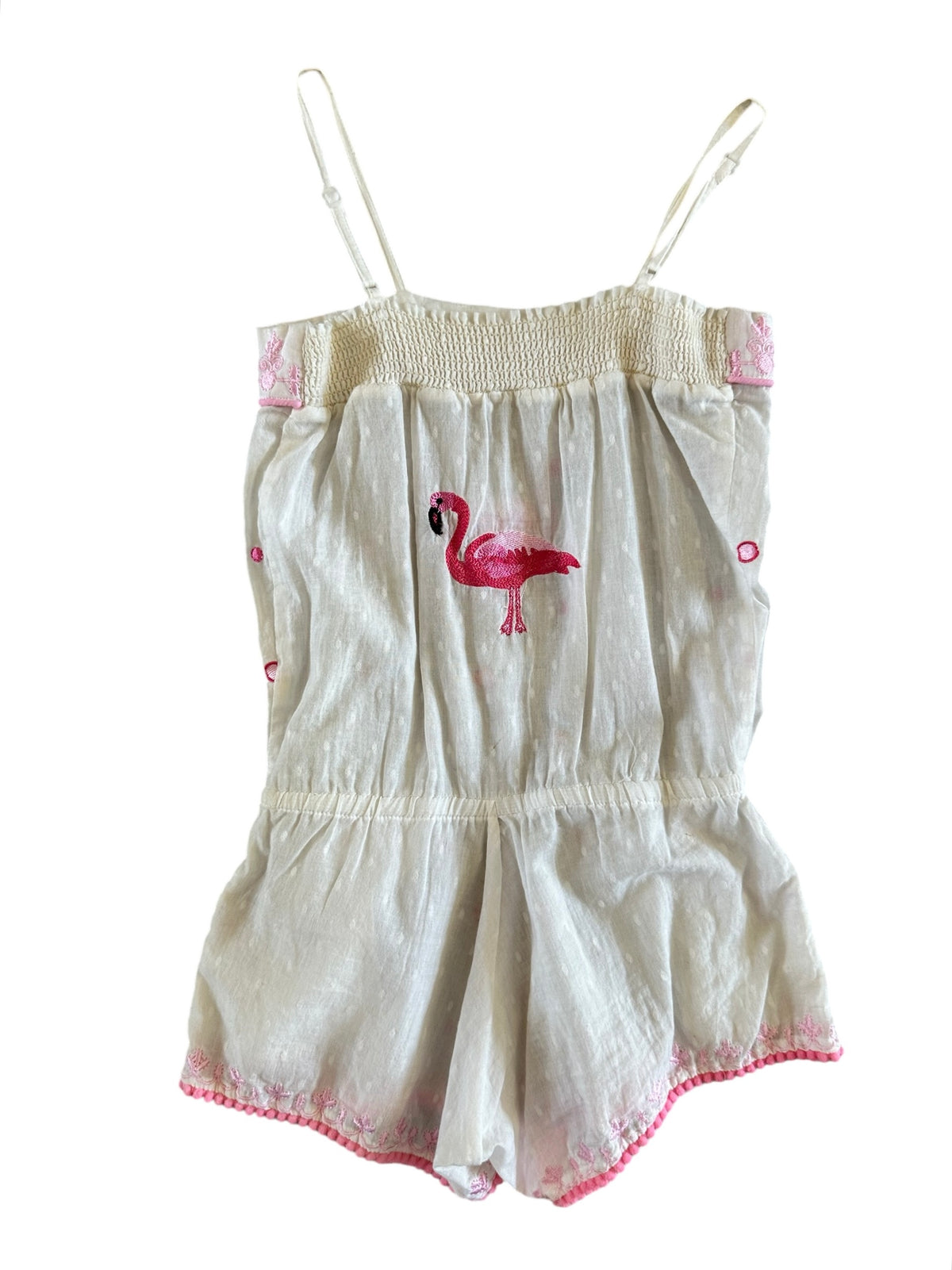 Embroidery flamingo jumpsuit - 3Y