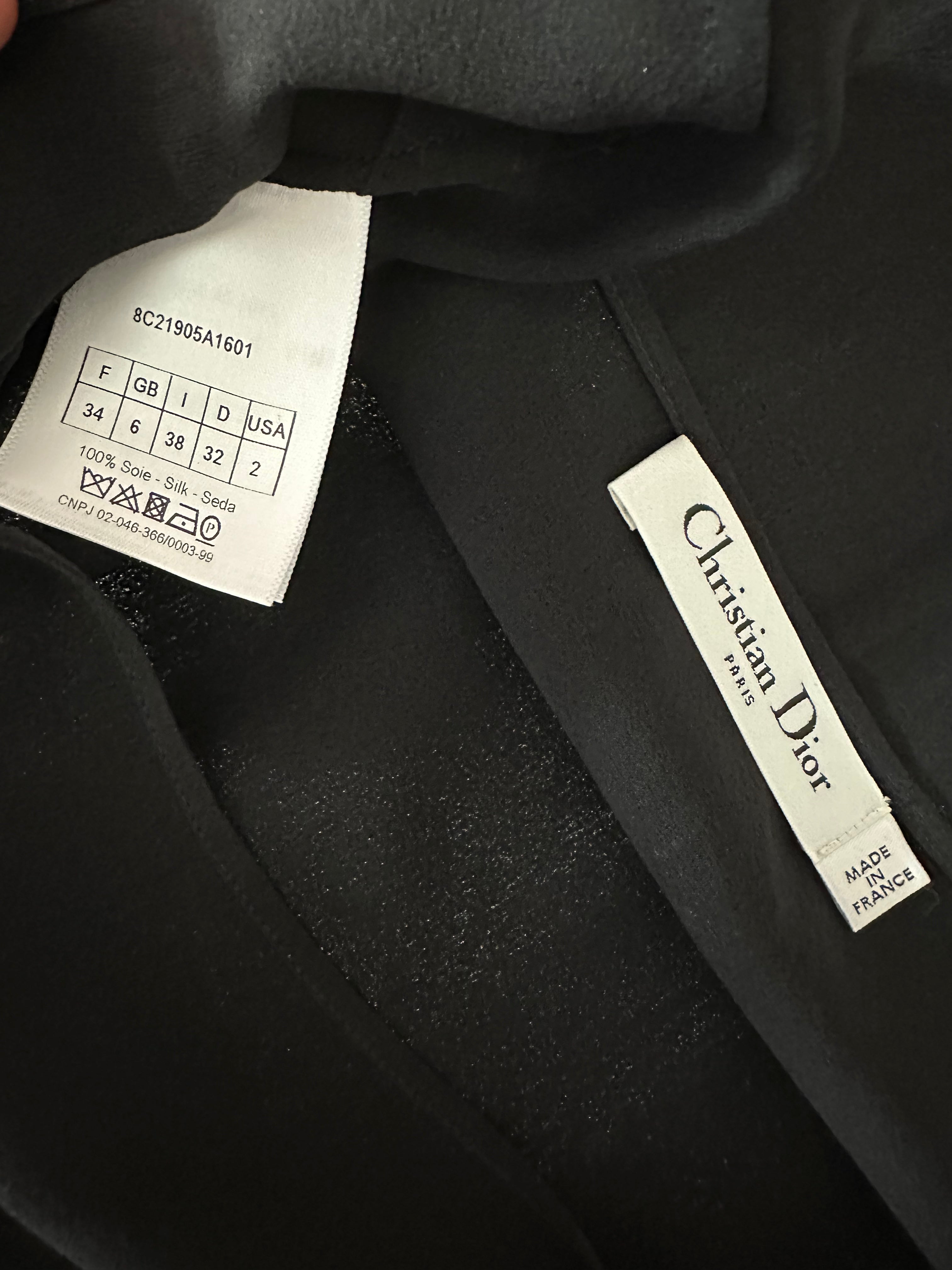 Dior long dress 100% silk  - size 34 FR