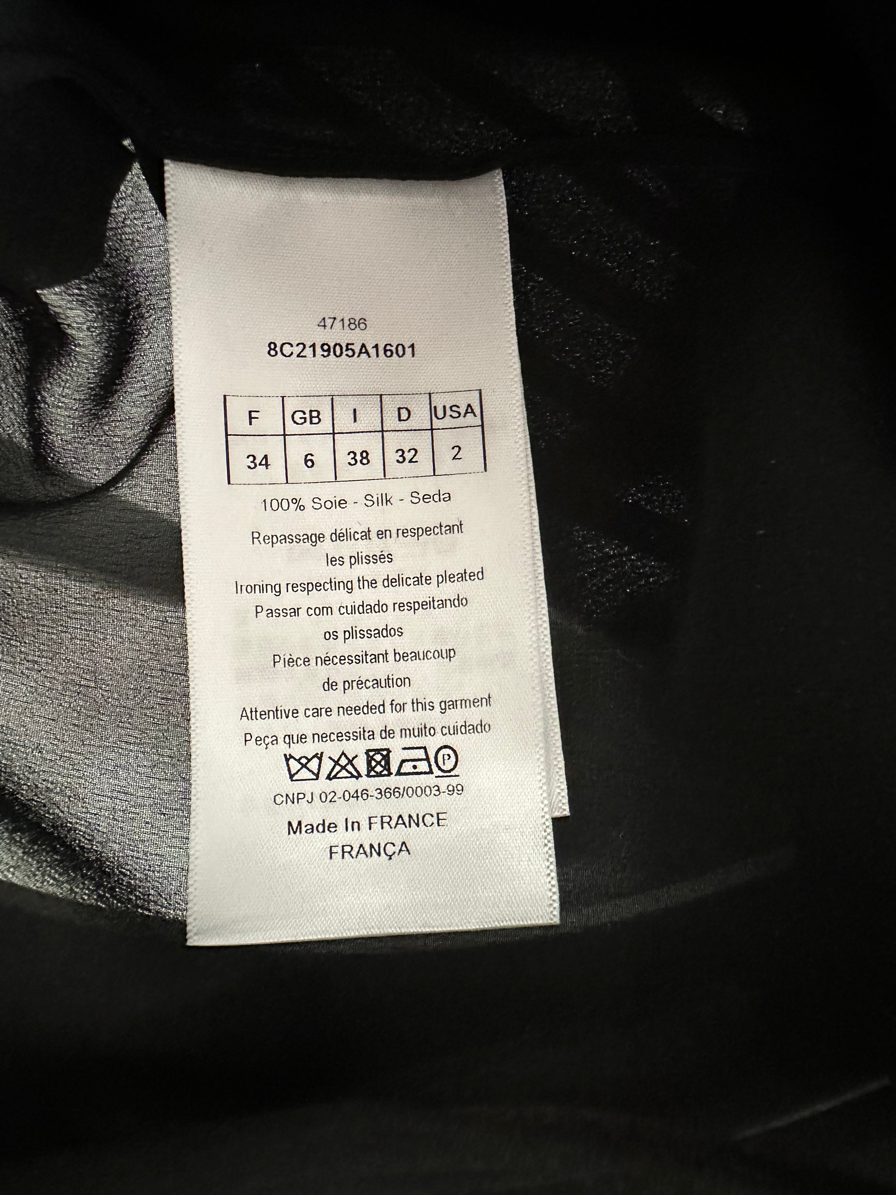 Dior long dress 100% silk  - size 34 FR