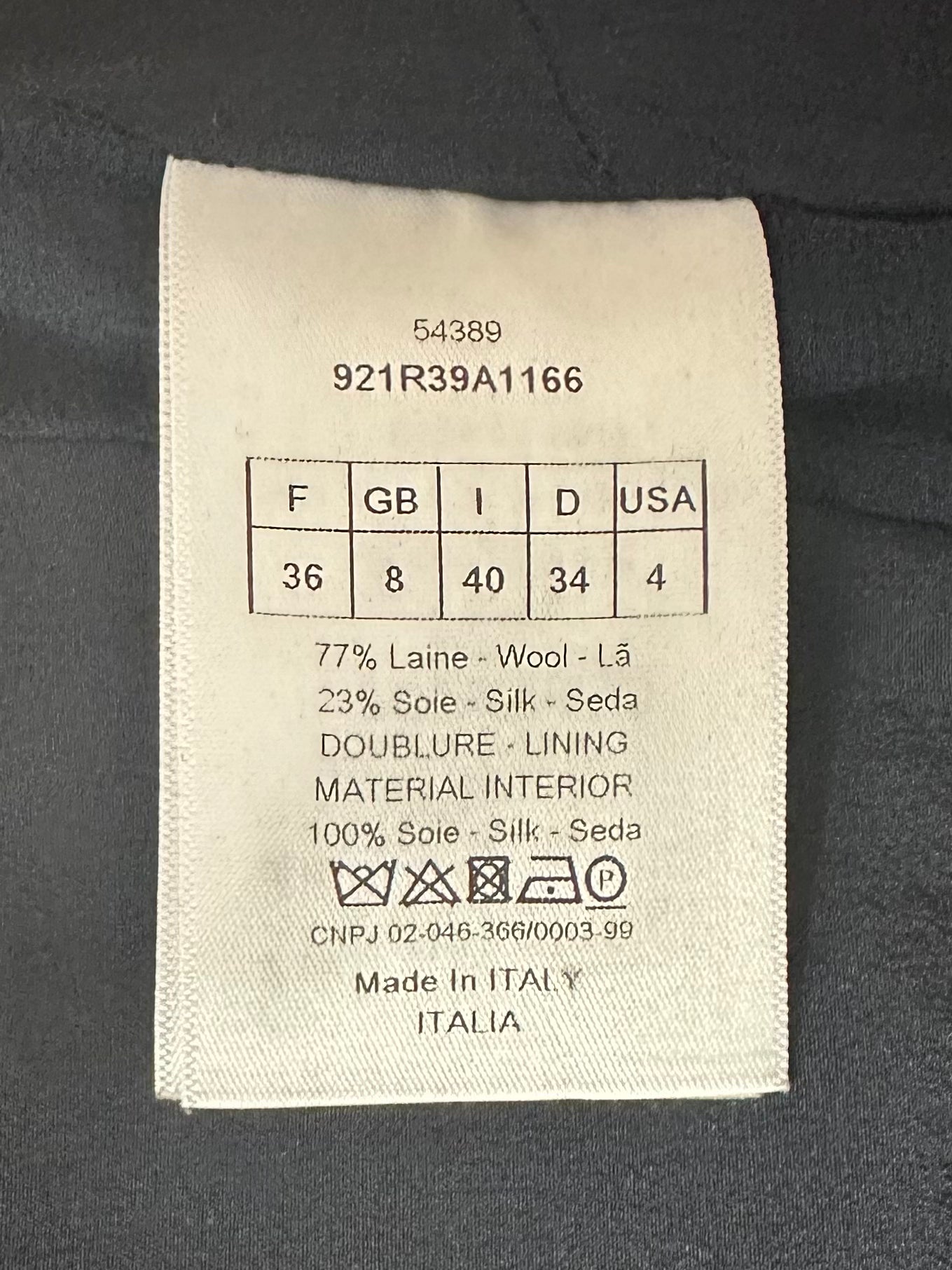 Dior sleeveless midnight blue dress in wool/silk  - size 36 FR
