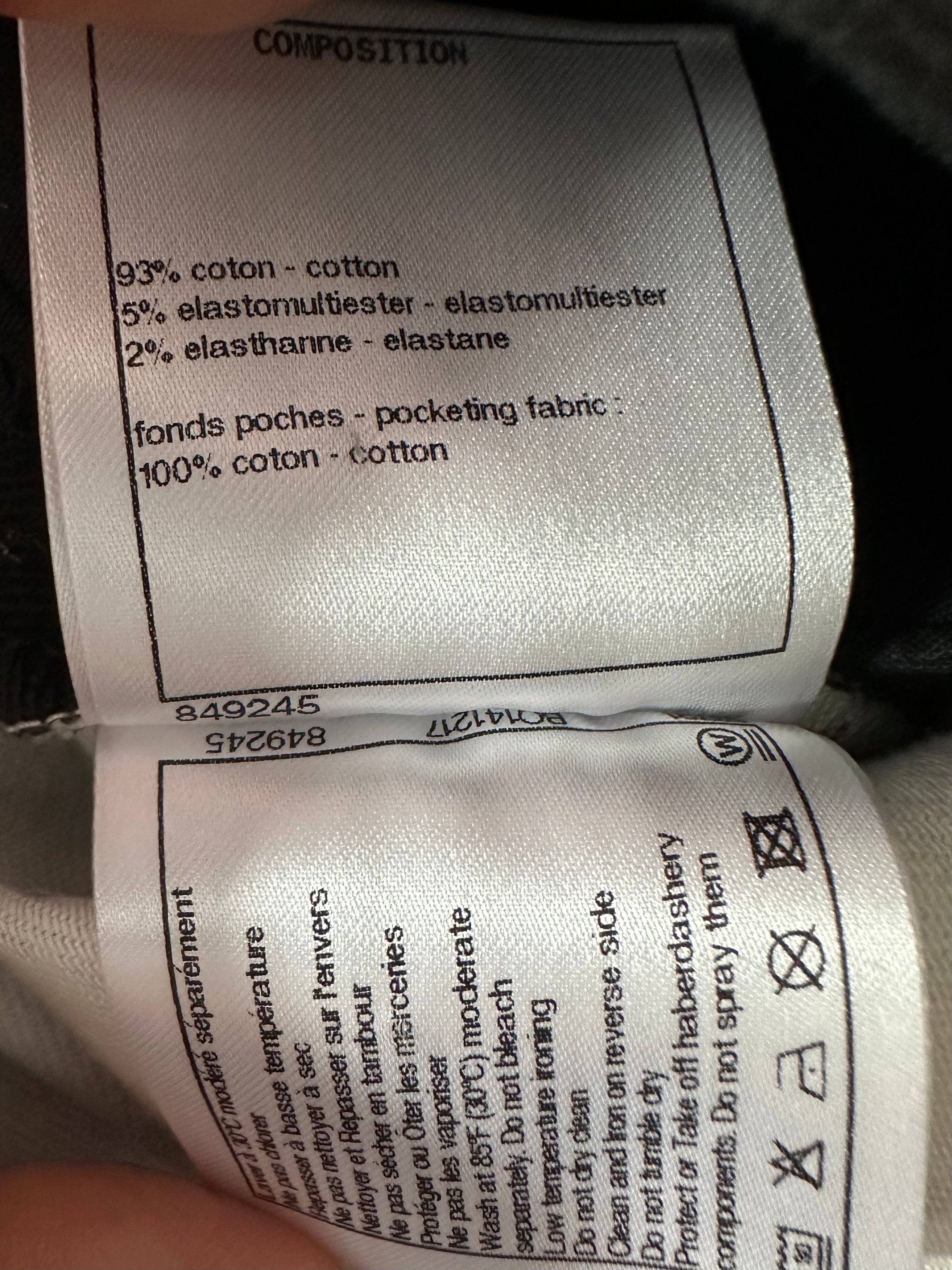 Chanel straight jeans 22 Cruise collection - size 34