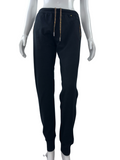 Louis vuitton black jogging suit with monogrammed details in pockets and drawstrings - size 34