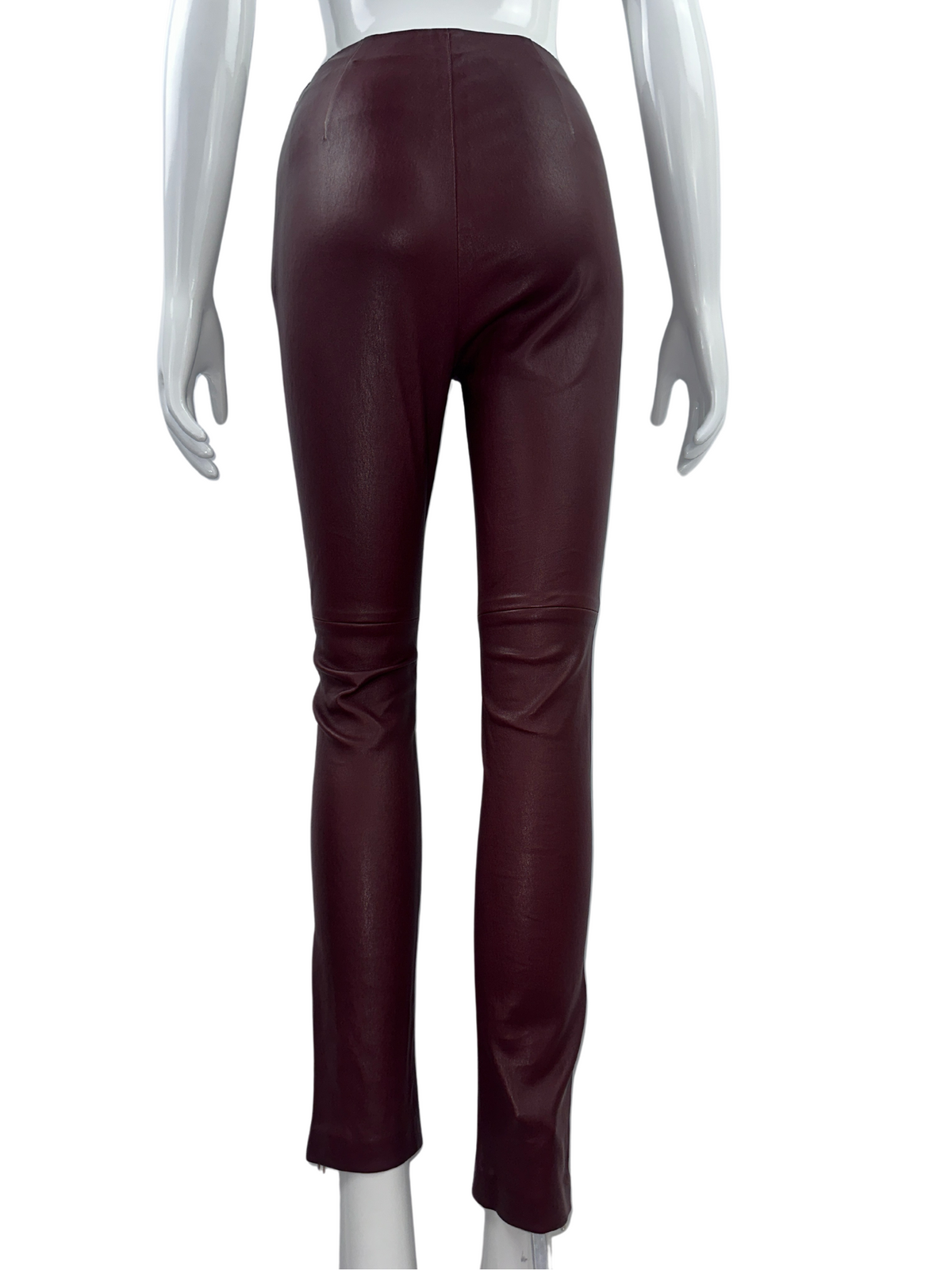 Dior burgundy leather pants - size 36