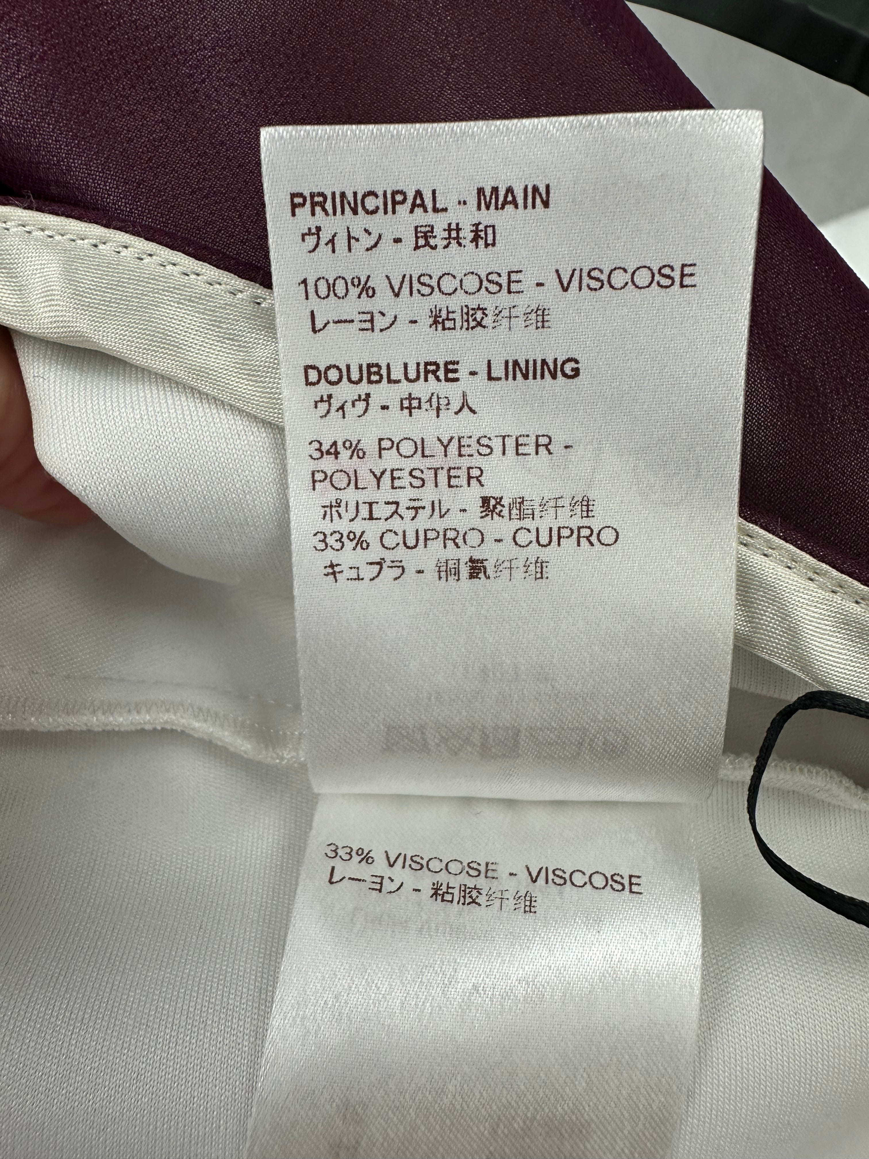 Louis Vuitton Purple chiffon flared skirt with cream lining - size 38