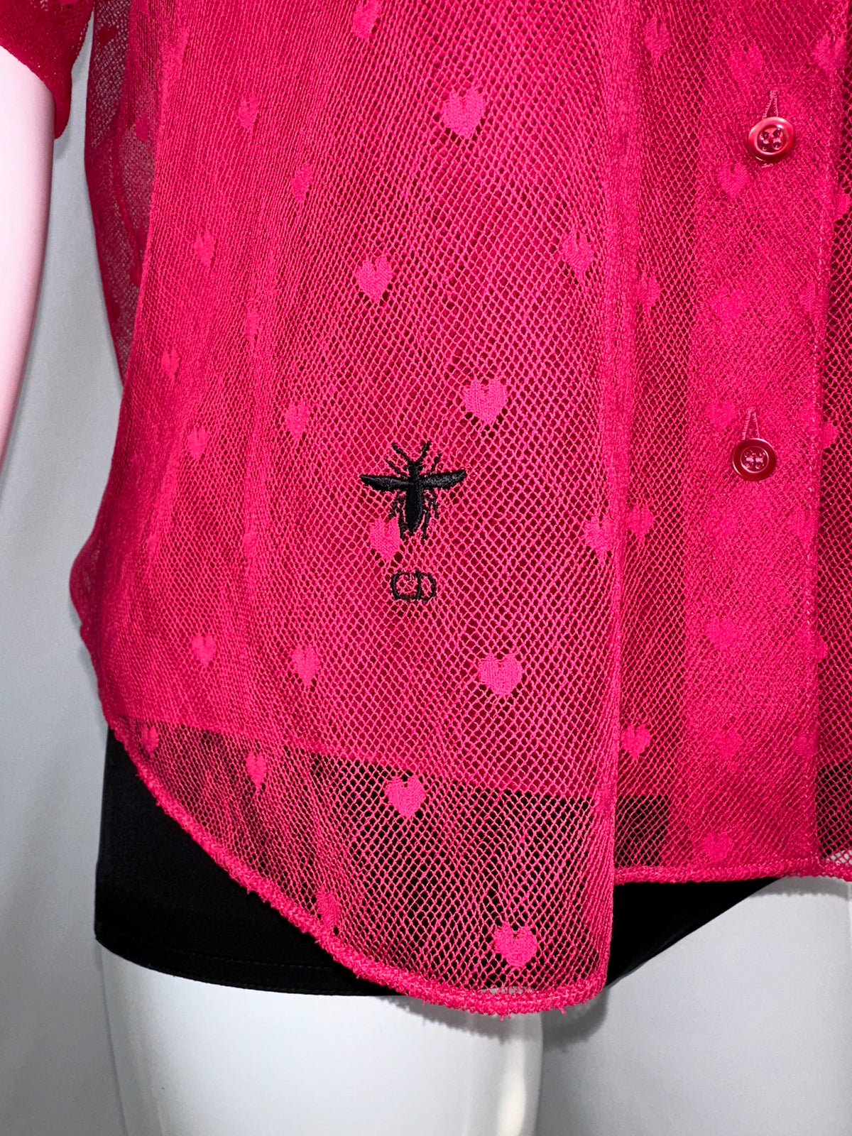 Christian Dior cotton shirt Pink with heart - size 36